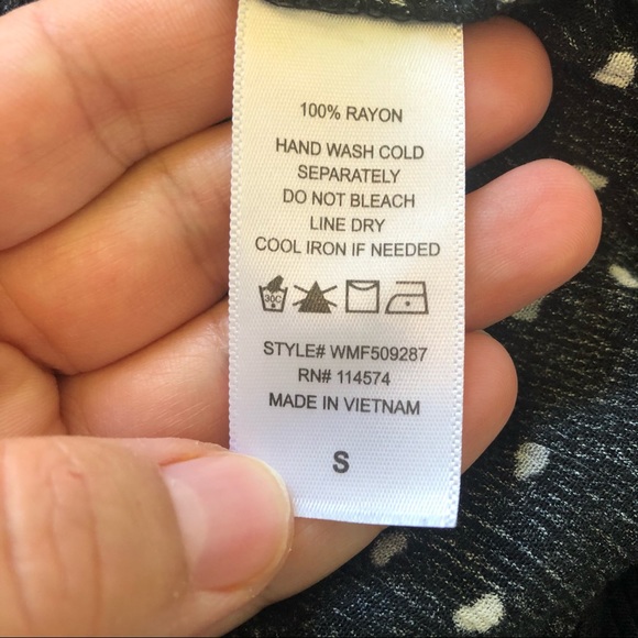 Pleione Black Heart Print Peplum Blouse Size Small - Picture 5 of 5